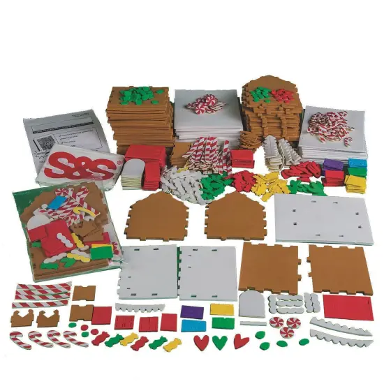 Foam Gingerbread Houses Craft Kit (Pack of 12) {4}