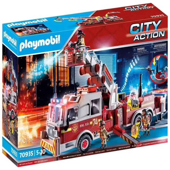 Playmobil Rescue Vehicles: Fire Engine with Tower Ladder {1}