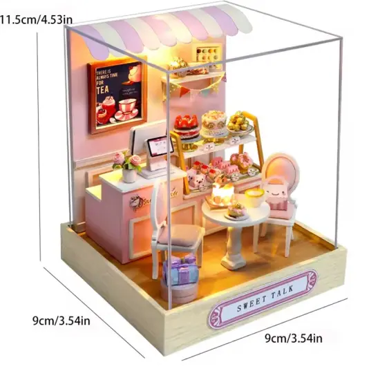 Sweet Talk Dollhouse Kit - Miniature Wizardi Roombox Kit {2}