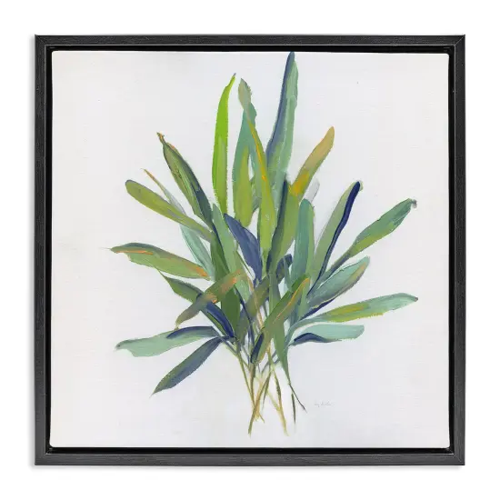 Stupell Industries Layered Leaf Sprigs Floater Framed Canvas Wall Art Design by Sally Swatland {1}