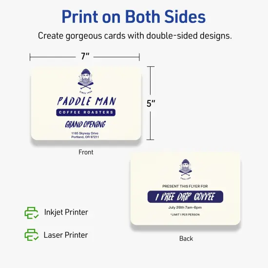 Avery Matte Ivory Invitation Cards, 5" x 7" Rectangle Rounded Corners {6}