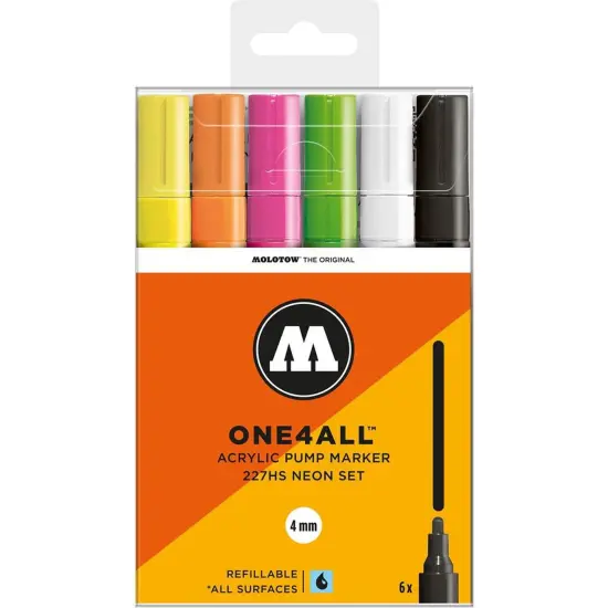 NEON 6PC ACRYLIC TWIN MARKER SET {1}