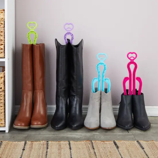 10 Pack Boot Shapers for Tall Boots - Folding Boot Trees, Support Stands, Stand Up Inserts for Women and Men (13 in) Multicolor {3}