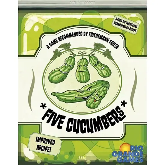 Rio Grand Games: Five Cucumbers - Trick Taking Card Game, Agurk Variant, Competitive Play, Avoid Getting The Cucumber, Ages 14+, 2-6 Players, 30+ Mins {6}