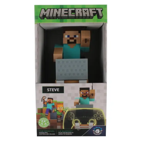 Exquisite Gaming: Minecraft: Steve - Cable Guys Original Controller & Phone Holder, Collectible Device & Gaming Stand, Officially Licensed Figure {5}