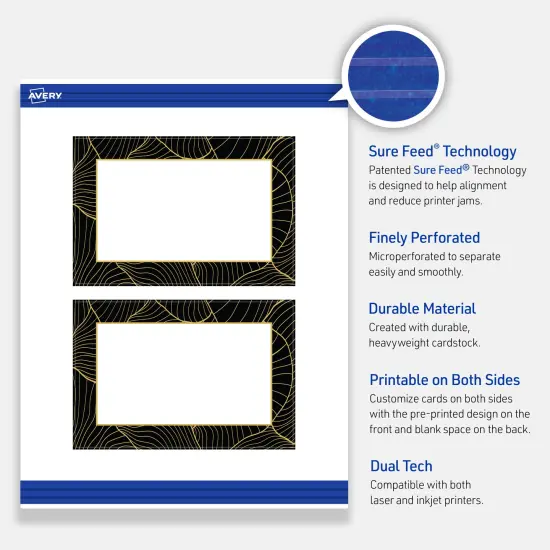 Avery Printable Round Business Cards with Sure Feed Technology, Pre-Printed Colorful Design, Matte White, 2" Diameter, Laser & Inkjet Compatible, 120 Total, Great for Branding, Marketing, and Events {3}