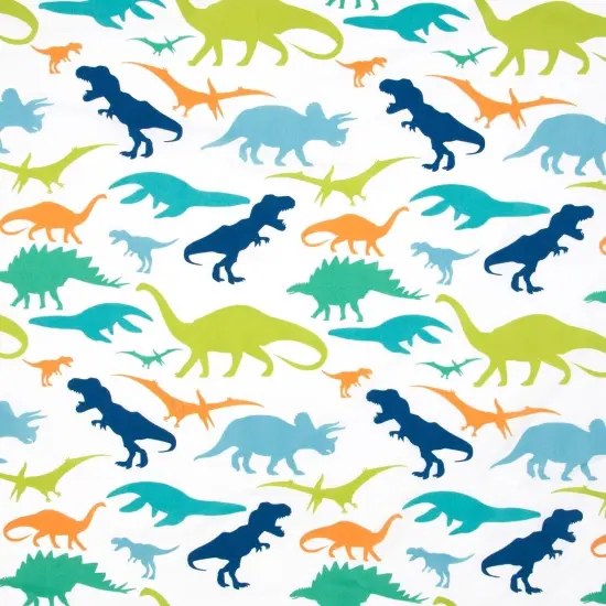 Kids Rule 3-Piece Multicolor Dinosaurus Bed Sheet Set for Boys & Kids - 1 Twin Flat and 1 Twin Fitted Sheet,Queen Pillowcase, Soft Brushed Microfiber Smooth Durable Polyester {4}