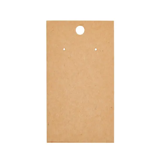 200-Pack Kraft Paper Earring Display Cards for Hanging Earrings, Studs, Bulk Jewelry Cards for Retail, Trade Show, Boutique, Small Business Packaging (3.5x2 in) Brown {4}
