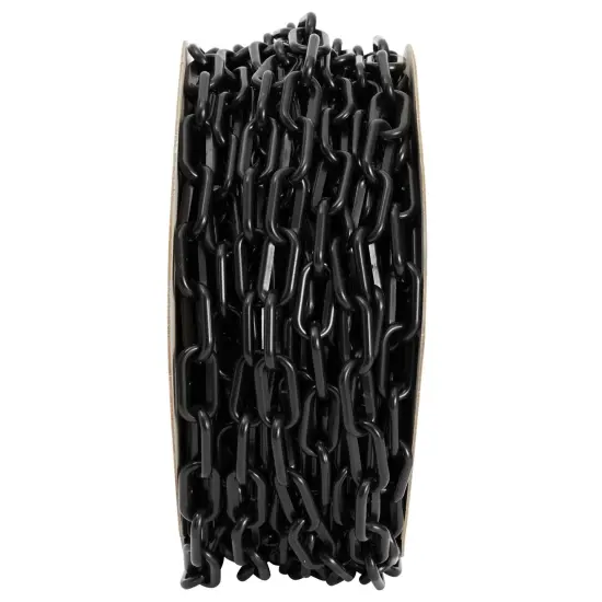 100-Feet Plastic Chain Links - Privacy Safety Barrier for Fence, Gate, Privacy (1.5-Inch, Black) {6}