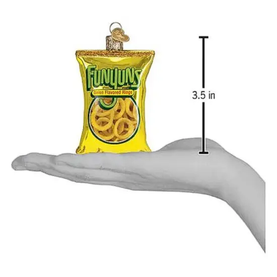 Old World Christmas 3.5 Inch Funyuns Christmas Tree Ornament , Flavored Ring Yellow {2}