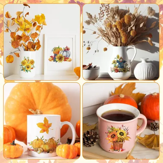 16 Fall Thanksgiving Rub on Transfers for Crafts - Pumpkin {3}