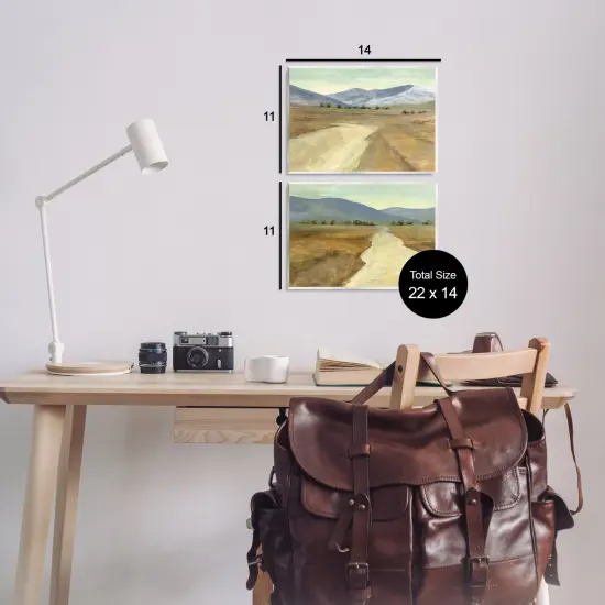 Stupell Industries Barren Desert Path 2pc Wall Plaque Art Set Design by Michael Willett {3}