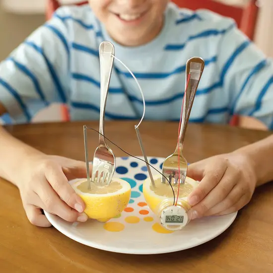 4M: KidzLabs: Lemon Clock - DIY & Experience Battery-Free Renewable Energy, Power A Digital Clock, STEM Learning Craft Activity Kit, Kids Age 5+ {5}