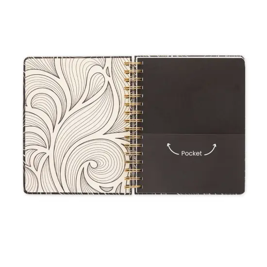 Leaf Tiles Spiral Notebook, Hardcover Journal {3}
