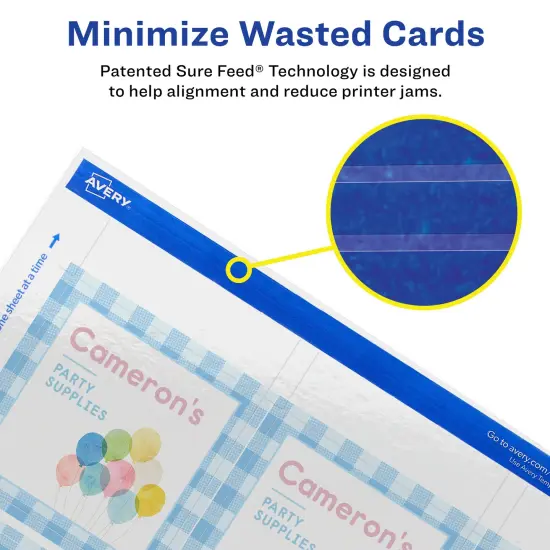 Avery 2-1/2" x 2-1/2" Square, Glossy White Business Cards {4}