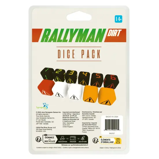 Synapses Games | Rallyman: DIRT - Dice Pack | Strategy Board Game Accessory | Race Cars with Dice | Includes 11 Custom Dice for 1 Player {3}