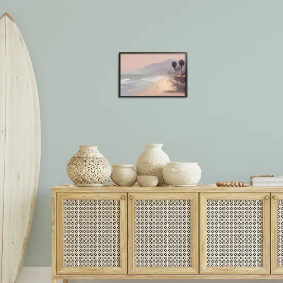Stupell Industries Beachside Cabins View Framed Giclee Wall Art Design by Noah Bay {2}