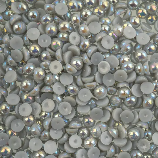 Crystal Lane DIY SS20(5mm) Plastic Pearl Flatback Rhinestones, 575pcs Grey AB {1}
