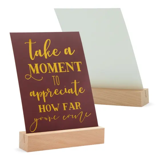 20 Pack Daily Motivational Quotes for Desk with Wooden Stand for Cubicle Decor, Inspirational Desk Supplies for Women Office, Teachers, Office Instructors (5 x 7 Inches) {6}