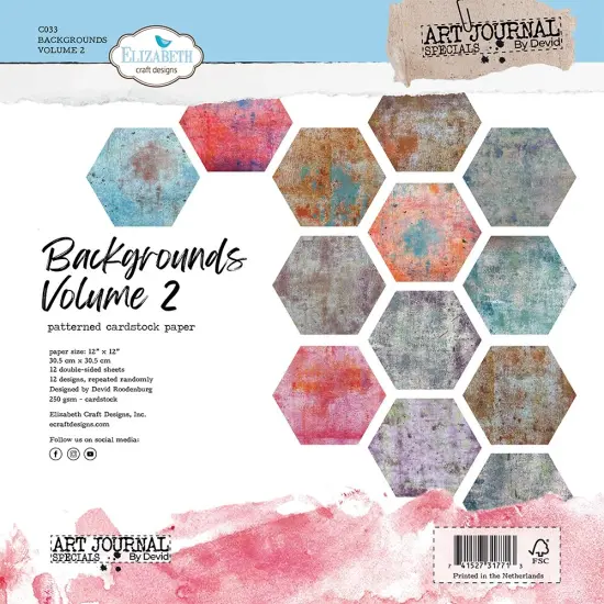 Elizabeth Craft Double-Sided Cardstock Pack 12"X12"-Backgrounds Volume 2 {1}