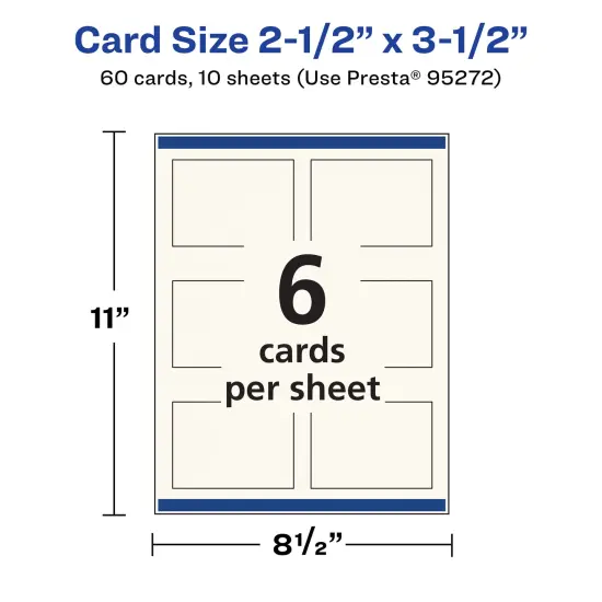 Avery 2-1/2" x 3-1/2" Rectangle, Matte Ivory Business Cards {5}