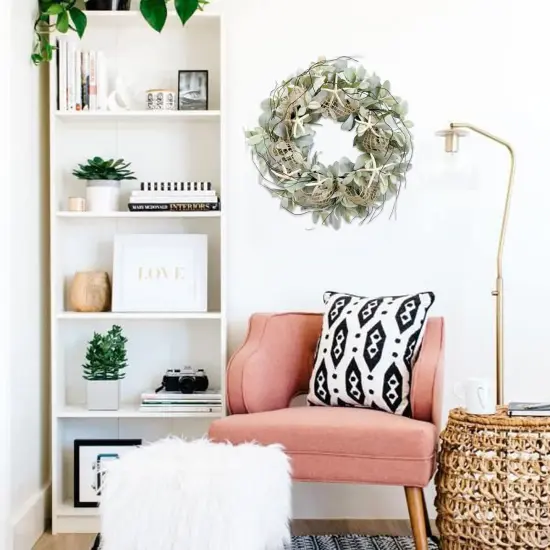 18&rdquo; Lamb&rsquo;s Ear & Starfish Wreath &ndash; Rustic Farmhouse Coastal D&eacute;cor {4}