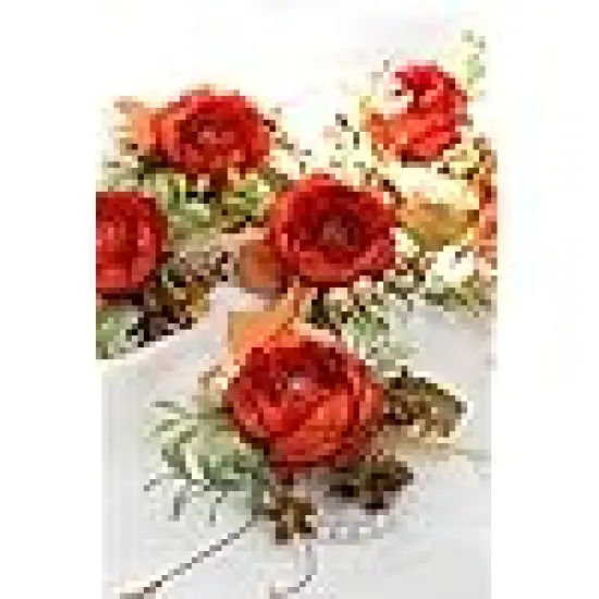 Burnt Orange Silk Flower Wrist Corsages {2}