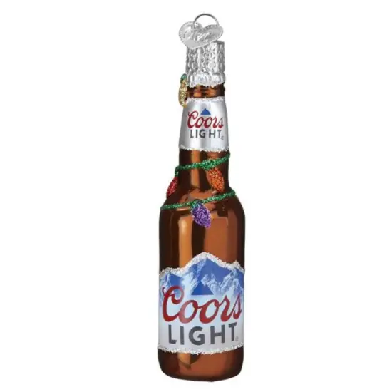 Old World Christmas 4.0 Inch Holiday Coors Light Longneck Christmas Tree Ornament , Ornament Beverage Beer Bottle Brown {1}