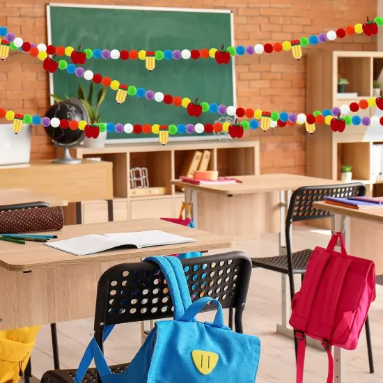 3 Pcs Back to School Felt Banner Pencil Apple Garland {3}