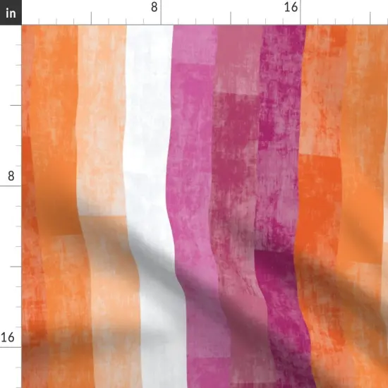 Various Fabrics by the Yard or Fat Quarter Lgbtqia Queer Pride Pink Purple Orange Stripes Love Lgbt Month Lesbian Gay Custom Printed Fabric by Spoonflower {2}