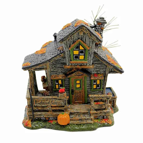 Department 56 Villages 7.25 In Ichabod Crane's House Halloween Building , Lighted Halloween Decor Halloween Snow Village Multicolored {1}