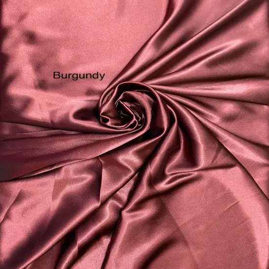 1 Yard Burgundy Crepe Satin Fabric for Formal Dresses Costumes and Event Wear 58 Inch Width {1}