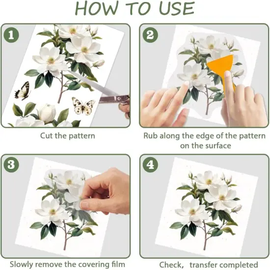 12 Sheets Vintage Floral Rub on Transfers for Crafts {3}