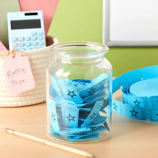 2000-Count Numbered Blue Star Raffle Tickets, Single Ticket Roll for Party Events, Prize Reward, Fundraiser Drawing, Carnival, Giveaways, School Classroom Supplies (2x1 in) {2}