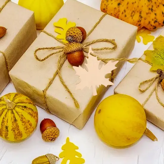 20PCS Maple Leaves Wooden Hanging Ornaments Fall Leaf Unfinished {5}