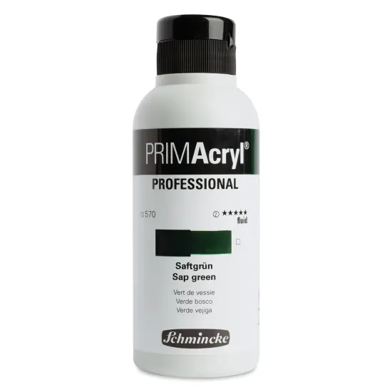 Schmincke Primacryl Professional Fluid Acrylic - Sap Green, 250 ml bottle {1}
