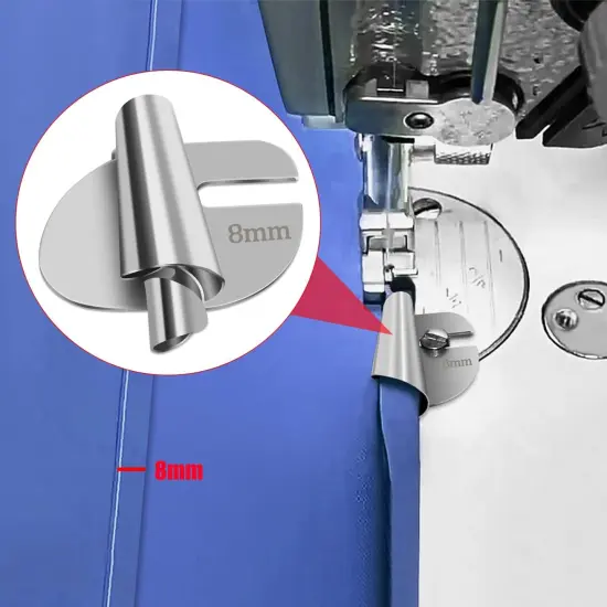 Universal Sewing Rolled Hemmer Foot 4PCS Rolled Hem Presser Foot 7/8/9/10mm Wide Rolling Hem Foot Sewing Machine Presser Feet Hemmer Home Industrial Curved Scroll Hemming Feet {3}