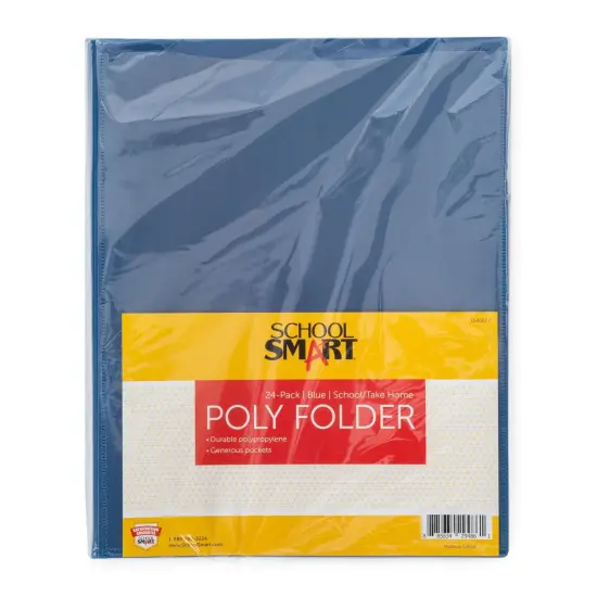School Smart Take Home Folder, Blue, Set of 24 {3}