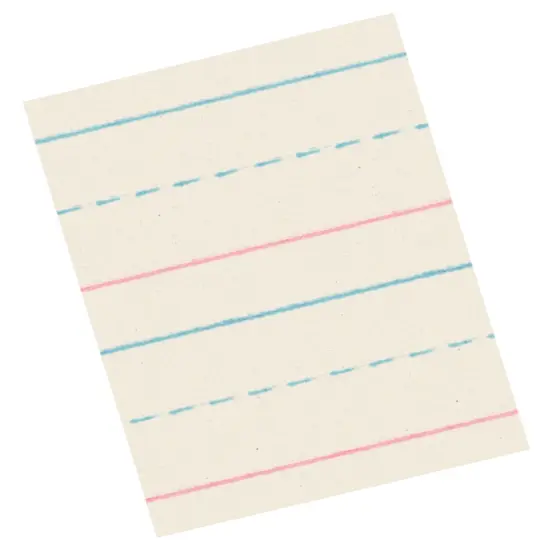 School Smart Red & Blue Storybook Paper, 5/8 Inch Ruled Long Way, 18 x 12 Inches, 250 Sheets {1}