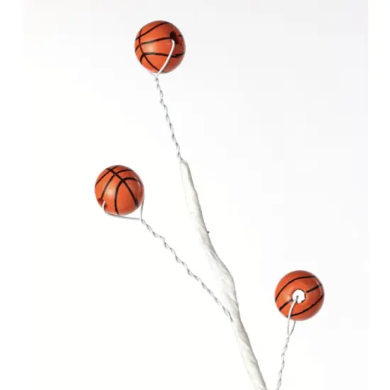 23" Wood Bead Sports Ball Spray: Basketball {2}