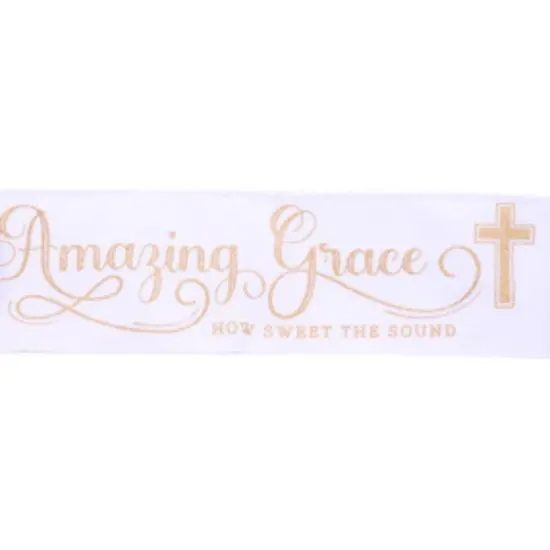 2.5" Amazing Grace Ribbon: White (10 Yards) {3}