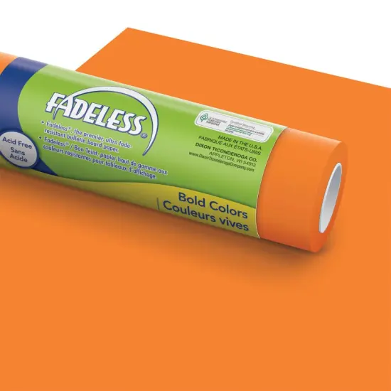 Bulletin Board Art Paper, Orange, 48" x 50', 1 Roll {1}