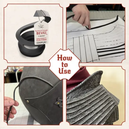 EVA Foam Dowel/Bevel - 1 to 3 Meter(s) Cosplay Craft Material - Multiple Shapes - Multiple Diameters 5-40mm {5}