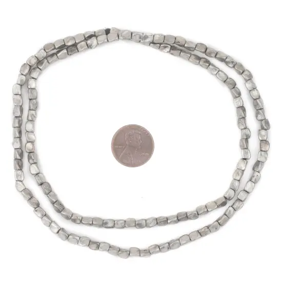 The Bead Chest Silver Twisted Nugget Beads, Full Strand of Quality Metal Spacers for DIY Jewelry Design {2}