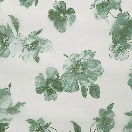 1 Yard Elegant Off White Green Satin Organza Apparel Fabric 56/57" Width {2}