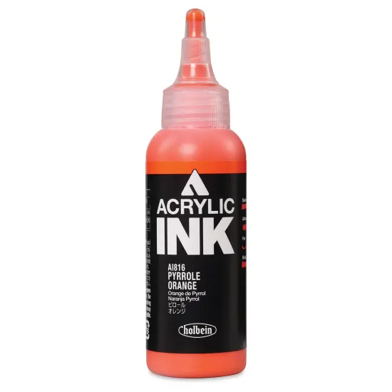 Holbein Acrylic Ink - Pyrrole Orange, 100 ml {1}
