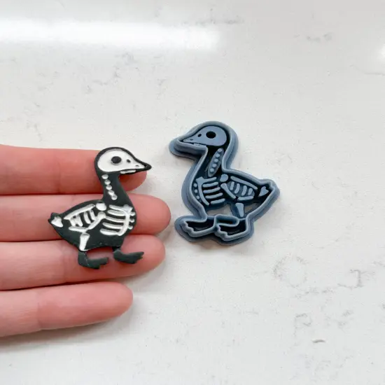 SKELETON DUCK GOOSE | HALLOWEEN 2025 | CLAY CUTTERS {3}