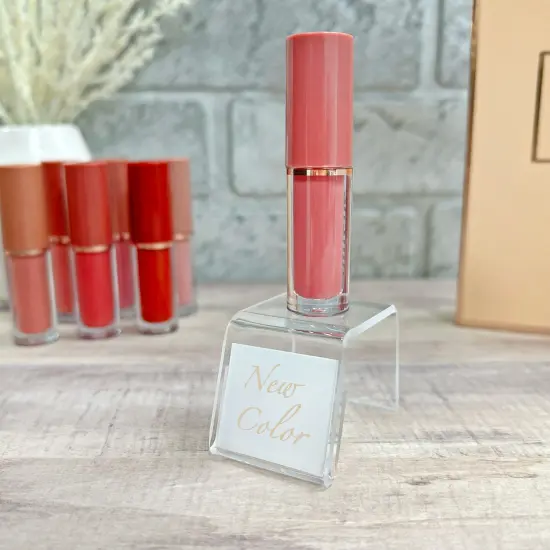 Plymor Clear Acrylic Sign-Holder Display Riser, 1.25" H x 1.25" W x 1.75" D (3/32" thick) (1" x 1.25" Sign) {3}