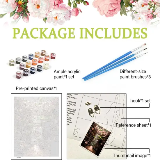 Bookshelf Paint by Number Adult,Bookshelf Paint by Number Canvas {4}