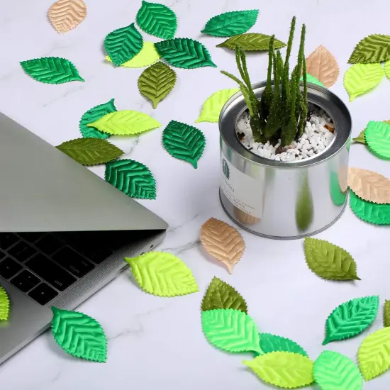 150 Pieces Fake Fabric Leaves for Crafts(Green Series) {5}
